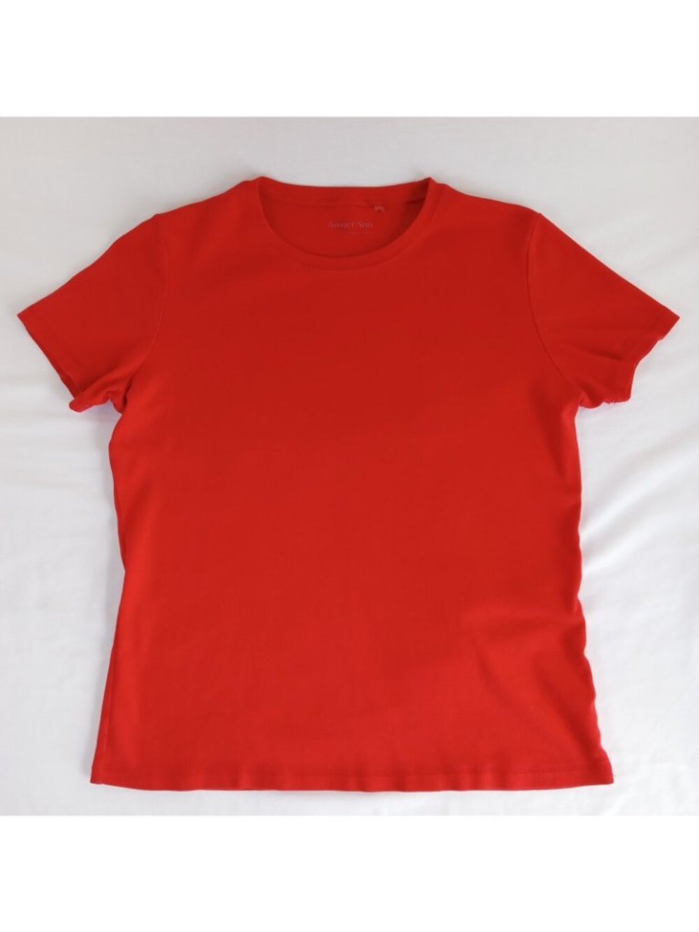 2 Amber Sun Women's Organic Cotton Short Sleeve T-Shirt Medium Red Blue Purple - Picture 10 of 16
